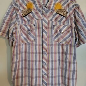 Dragonfly embroidered shirt